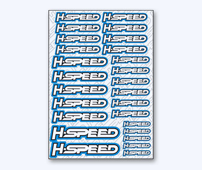 H-SPEED Sticker weiß/blau