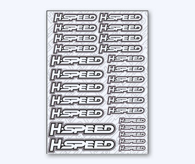 H-SPEED Sticker weiß/grau