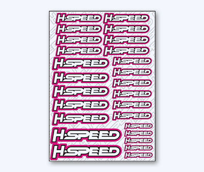 H-SPEED Sticker weiß/rot