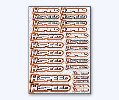 H-SPEED Sticker weiß/orange