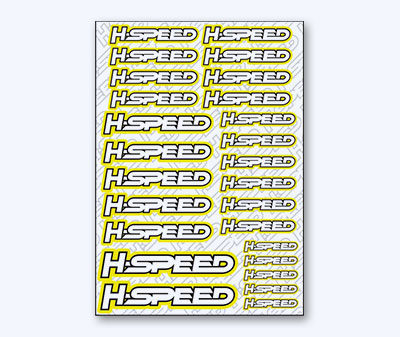 H-SPEED Sticker weiß/gelb