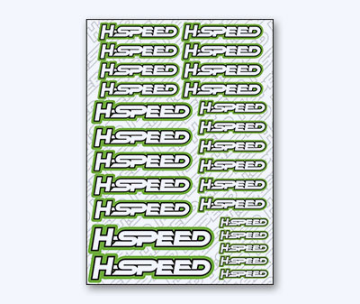 H-SPEED Sticker weiß/grün