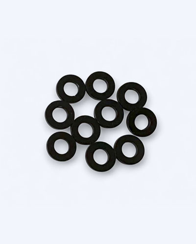 Alu Unterlgescheibe 1mm schwarz (10)